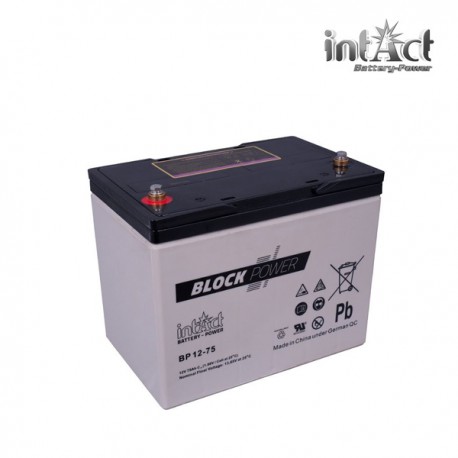 Ciklični akumulator AGM Intact Block-Power 12V 75Ah
