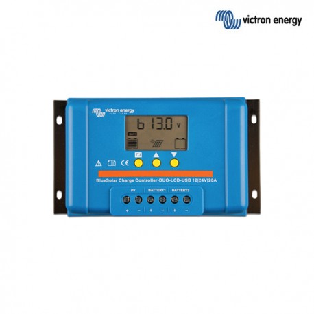 Dvojni solarni regulator Victron BlueSolar PWM LCD DUO 12/24V, 20A, USB izhod